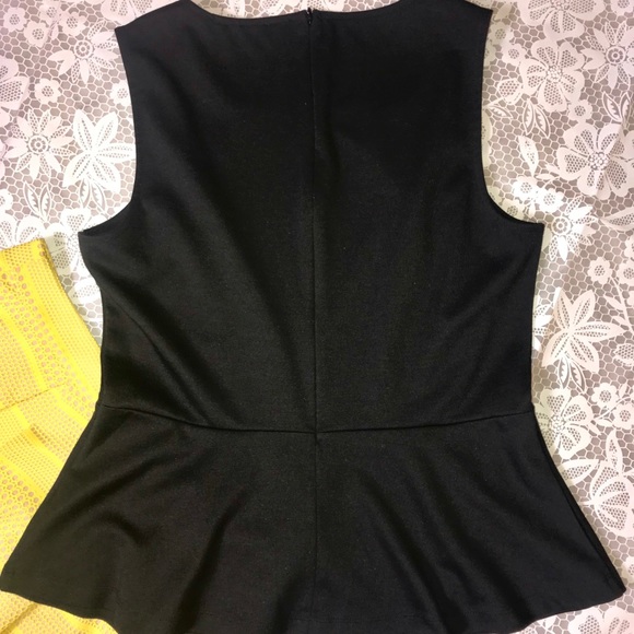 The Limited Black Sleeveless Peplum Top - Picture 7 of 8
